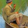 Man Fishing Art paint by numbers