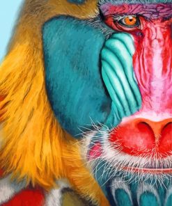 Mandrill Face paint by numbers