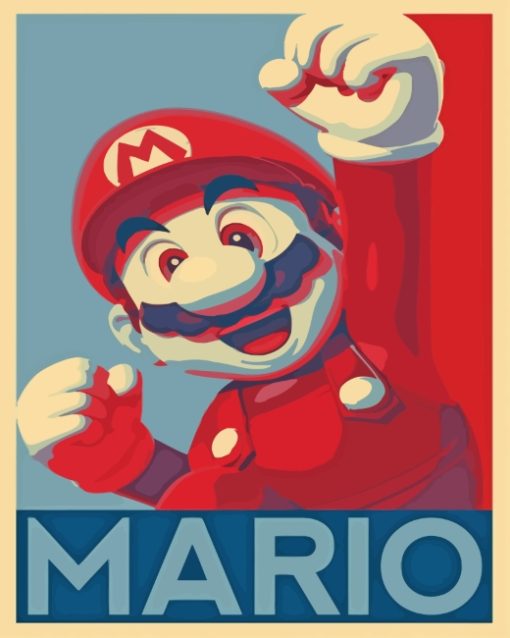 Mario Illustration paint by numbers