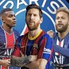 Messi Mbappe Neymar Psg paint by numbers