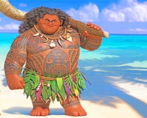 Moana Maui paint by numbers