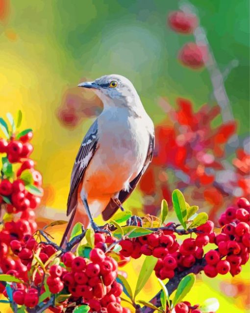 Mockingbird Animal paint by numbers