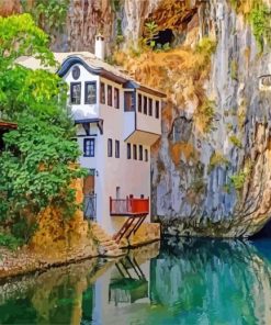 Dervish House In Blagaj paint by numbers