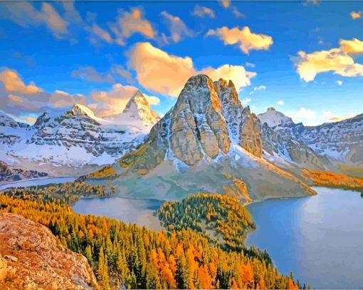 Mount Assiniboine Canada paint by numbers