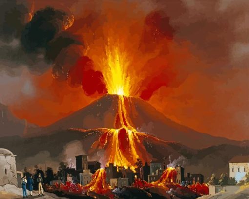 Mount Vesuvius Naples paint by numbers