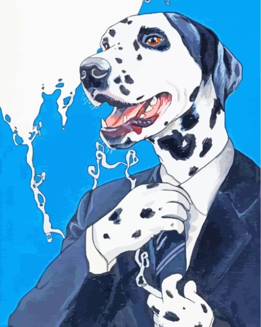 Mr Dalmatian Dog paint by numbers