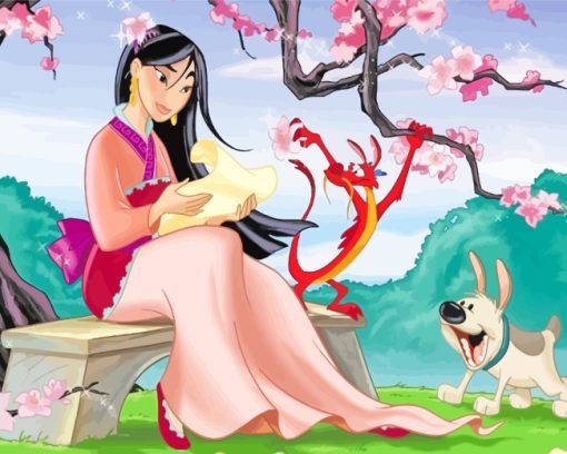 Mulan Disney Princess paint by numbers