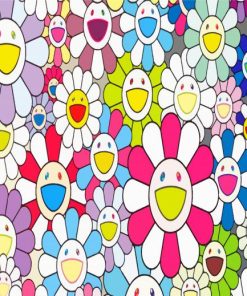 Colorful Murakami Art paint by numbers