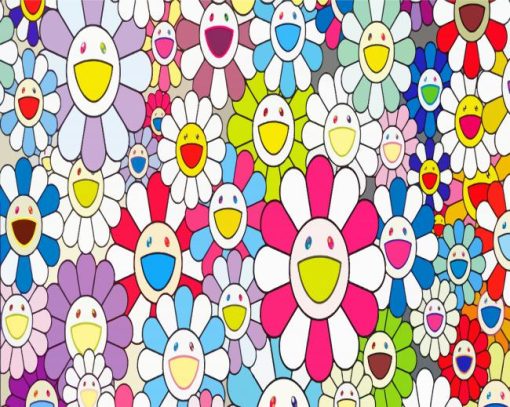 Colorful Murakami Art paint by numbers