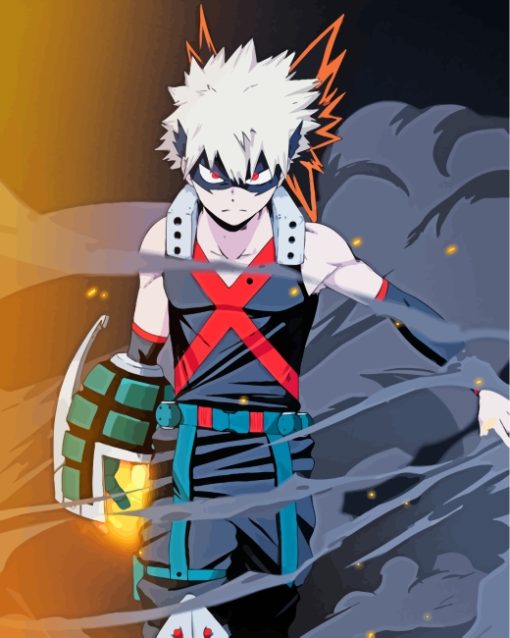 Bakugou From My Hero Academia paint by numbers