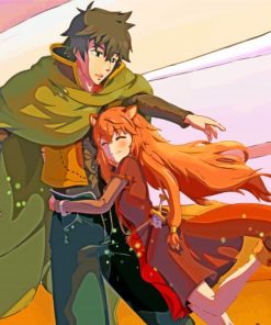 Naofuni And Raphtalia Hug paint by numbers