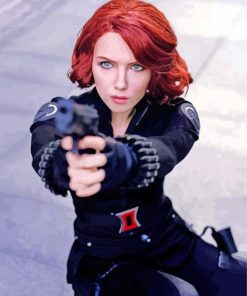 Natasha Romanoff From Black Widow paint by numbers