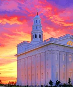 Nauvoo Illinois Temple paint by numbers