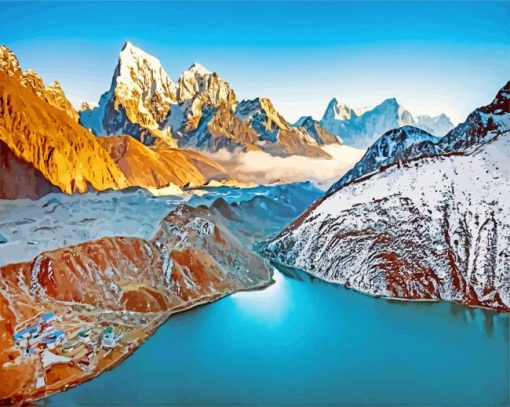 Nepal Gokyo Lakes paint by numbers