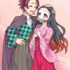 Nezuko Kamado And Tanjiro paint by numbers