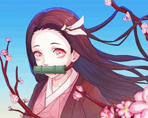 Nezuko Demon Slayer Anime paint by numbers