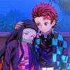 Nezuko-Kamado-And-Tanjiro-Kamado-paint-by-number