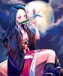 Nezuko Kamado Anime Girl paint by numbers