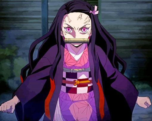 Nezuko Kamado Anime Art paint by numbers