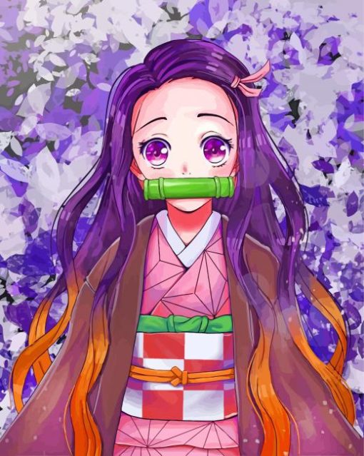 Nezuko Kamado Demon Slayer paint by numbers