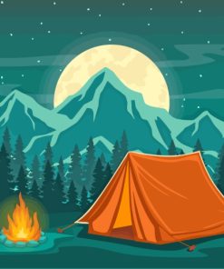 Night Camping paint by numbers