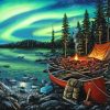 Northern Light Camping paint by numbers