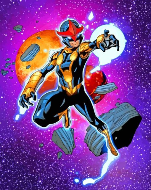 Superhero Nova paint by numbers