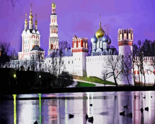 Novodevichy Convent Russia paint by numbers