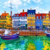 Nyhavn Copenhagen Illustration paint by numbers