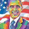 Hussein Obama Pop Art paint by numbers