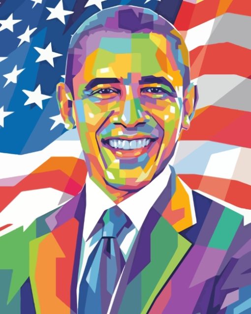 Hussein Obama Pop Art paint by numbers