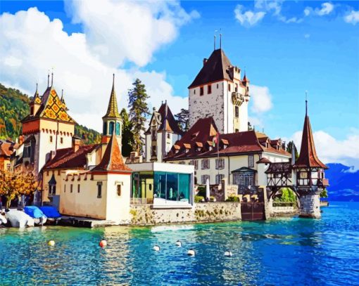 Oberhofen Castle paint by numbers