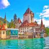 Oberhofen Castle Switzerland paint by numbers