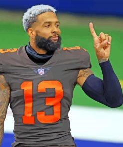 Footballer Odell Beckham Jr. paint by numbers