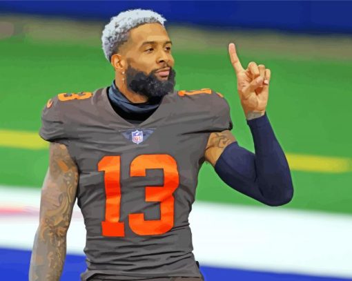 Footballer Odell Beckham Jr. paint by numbers