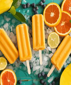 Orange Popsicles paint by numbers