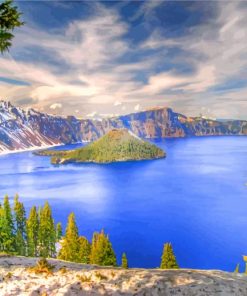 National Park Crater Lake Oregon paint by numbers