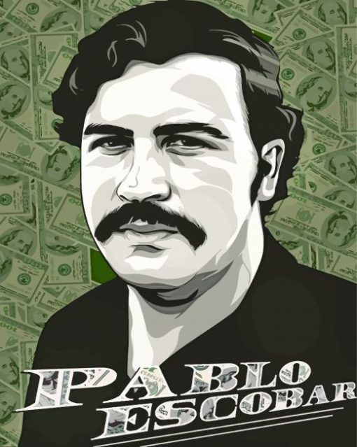 Pablo Escobar Art Illustration paint by numbers