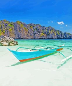 Palawan Island Beach paint by numbers