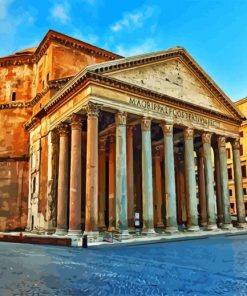 Pantheon Rome Italy paint by numbers