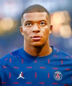 Paris Saint Germain Kylian Mbappe paint by numbers