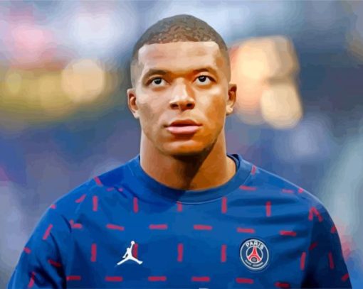 Paris Saint Germain Kylian Mbappe paint by numbers