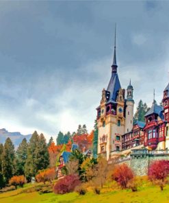 Peles Castle In Sinaia paint by numbers