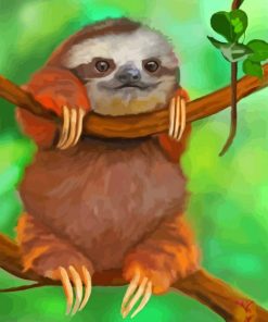 Sloth Animal paint by numbers