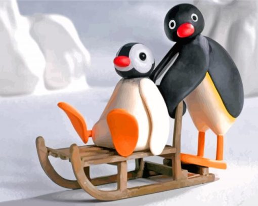 Pingu and His Friends paint by numbers