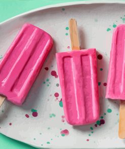 Pink Popsicles Flavor paint by numbers