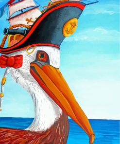 Pirate Pelican paint by numbers