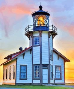 Point Cabrillo Lighthouse Museum In Mendocino paint by numbers