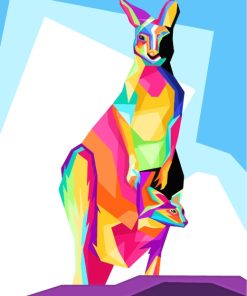 Pop Art Kangaroo paint by numbers