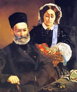 Portrait Of Monsieur And Madame Manet paint by numbers